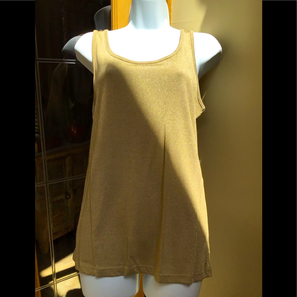 Ralph Lauren Dark Gold Metallic Tank. Euc.